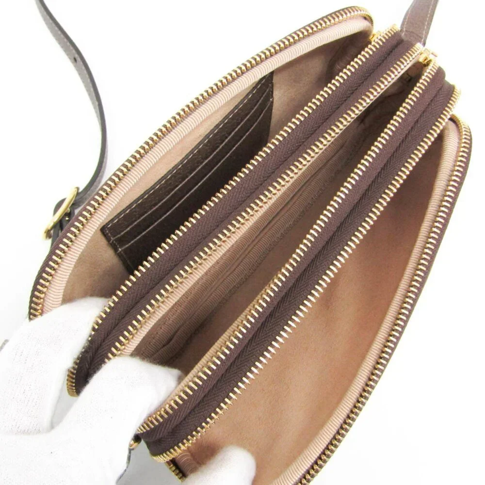 GUCCI Authentic Brown Leather Shoulder Bag - Picture 3 of 8